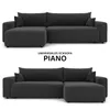 IDOHOME-Gepolstertes Ecksofa PIANO XL mit Schlaffunktion Produktbild-Vorschau 5