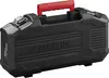 A black tool case with a red handle and the brand name 'PARKSIDE' embossed on it. Produktbild-Vorschau