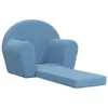 A blue children's sofa bed is shown from a side-angle against a white background. Náhľad obrázku produktu