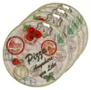 4er Set Pizzateller Moskau grün Ø 33 cm Servier-Platte Produktbild-Vorschau 1