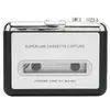 A portable cassette player with a cassette tape visible inside. Voir les images du produit