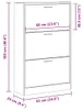 vidaXL Botník kouřový dub 63x24x103 cm odvozený výrobek ze Náhled obrázku produktu 7
