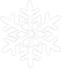 A white snowflake decoration against a white background. Produktbild-Vorschau