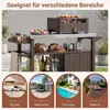 Metalowy wózek do grilla COSTWAY, stół do grilla na Podgląd zdjęcia produktu 8