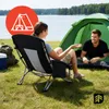 Składane krzesło plażowe ogrodowe kempingowe czarne do Podgląd zdjęcia produktu 12