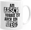 Am Arsch vorbei ist auch ein Weg Kaffee-Tasse MoonWorks® Produktbild-Vorschau 1