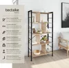 A bookshelf with decorative items on a light gray background. Náhled obrázku produktu