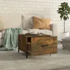 vidaXL Couchtisch mit Metallbeinen Räuchereiche 50x50x40 cm Produktbild-Vorschau 2