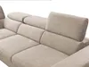 Großes linkes Ecksofa aus beigem Velours - SEPINA by Pascal Produktbild-Vorschau 8