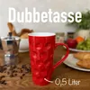 Dubbetasse rot 0,5 L ohne Aufdruck (durchgedubbt) - XXL Produktbild-Vorschau 2