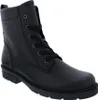 A black leather boot shown from a three-quarter side view against a white background. Produktbild-Vorschau