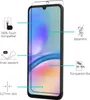 A screen protector is shown applied to a smartphone, with various features highlighted by text and graphics. Produktbild-Vorschau