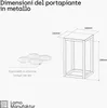 LAMO Manufaktur Portafiori in metallo nero 28 cm | Porta Anteprima dell’immagine prodotto 3