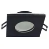 A black square recessed spotlight with a circular frosted glass lens. Anteprima dell’immagine prodotto