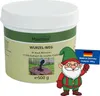A product shot of a container of root remover with a cartoon gnome character. Produktbild-Vorschau