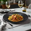 Assiette à pâtes en céramique noir mat - set de 6 - Voir les images du produit 7