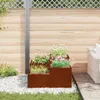 vidaXL Vaso da giardino arrugginito 80 x 80 x 48 cm Acciaio Anteprima dell’immagine prodotto 3