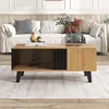 Merax Table basse Patchwork en bois, table de salon avec Voir les images du produit 6