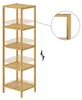 Casaria Scaffale per bagno in bambù 5 ripiani cucina Anteprima dell’immagine prodotto 3