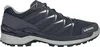 A side view of a single dark gray LOWA Innox Pro GTX Low hiking shoe against a white background. Voir les images du produit