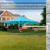COSTWAY Parasol mural 250cm, Parasol mural basculant, Voir les images du produit 6