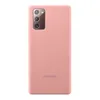 The back of a pink Samsung Galaxy Note 20 phone case with a camera cutout.