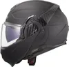 A black motorcycle helmet is shown from a side-angle. Voir les images du produit