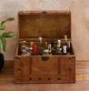 Coffre en bois de style colonial, brun, 62x34x36 cm, coffre Voir les images du produit 2