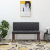 Panca vidaXL 120 cm, grigio effetto pelle scamosciata Anteprima dell’immagine prodotto 2