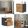 Waschbeckenunterschrank Vicco Lanco Anthrazit/Goldkraft Produktbild-Vorschau 8