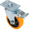 A single caster wheel with a brake mechanism is shown against a white background. Anteprima dell’immagine prodotto