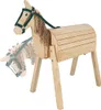 Rivanto® Holz-Gartenpferd 100 x 50,5 x 101,5 cm Spielzeug Produktbild-Vorschau 1