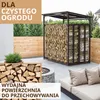 Stojak na drewno opałowe metalowy zewnętrzny 185x105x185 Podgląd zdjęcia produktu 5
