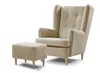 Bequemer Polsterhocker für Relaxsessel | beige | XDREAM | Produktbild-Vorschau 3