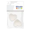 Silikon-Perlenherz x 2 - 29 x 19 x 12 mm - weiß Produktbild-Vorschau 1