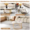 STILVORA Couchtisch 2er Set Satztisch Gold, Beistelltisch Produktbild-Vorschau 5