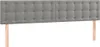 vidaXL Kopfteile Hellgrau 200x5x78/88 cm Samt Produktbild-Vorschau 1