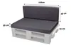 Palettenkissen-Set 120×50 x 120×40 cm Anthrazit – Sitz- und Produktbild-Vorschau 2