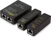 Three black network cable testing devices are arranged diagonally on a white background. Podgląd zdjęcia produktu