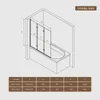 S'AFIELINA Paroi de douche pliante 130x140cm Paroi de Voir les images du produit 3