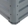 A close-up view of the corner of a grey metal raised garden bed. Náhľad obrázku produktu