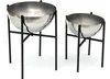 DanDiBo Blumenhocker Metall mit Topf Schwarz Silber 2er Set Produktbild-Vorschau 5