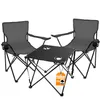 BigDean Campingtisch mit Stühlen dunkelgrau - Camping Tisch Produktbild-Vorschau 1