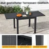 COSTWAY Gartentisch Alu 80/160x80cm ausziehbar, Esstisch Produktbild-Vorschau 7
