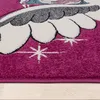 Tapis de chambre pour enfants La petite licorne rose crème Voir les images du produit 6