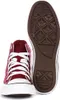 A pair of red Converse Chuck Taylor All Star high-top sneakers, shown from the front and sole view. Produktbild-Vorschau