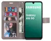 A wallet case for a Samsung Galaxy A16 5G phone, showing cards, money, and a photo inside. Produktbild-Vorschau