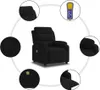 The Living Store Massagesessel Schwarz Samt Produktbild-Vorschau 6