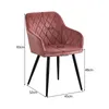 CLIPOP 2 pièces Chaises de salle à manger en velours, Voir les images du produit 2