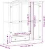 vidaXL Kleiderschrank Corona 151,5x52x170 cm Massivholz Produktbild-Vorschau 8